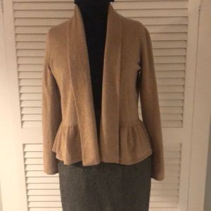 Charter Club Cashmere Peplum Open-front Cardigan